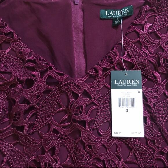 Ralph Lauren Lace Cap Sleeve Dress size 0 NWT - Picture 4 of 10